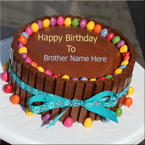 Create Your Brother Name On Happy Birthday Cake Picture Free