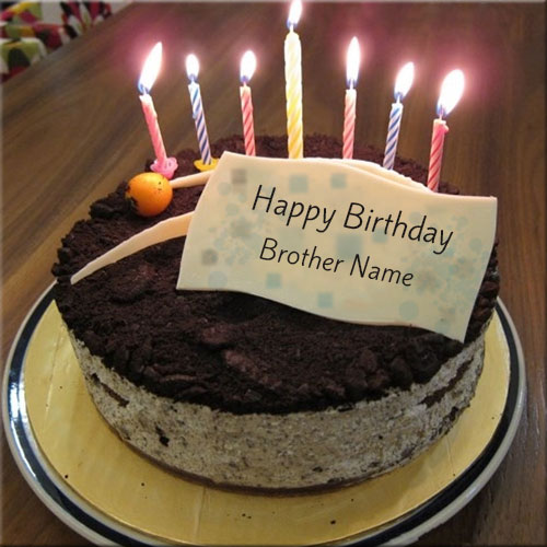 Write Name On Happy Birthday Cakes For Brother
