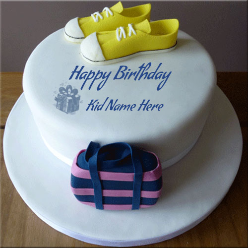 Write Kids Name Of Happy Birthday Wishes Cake